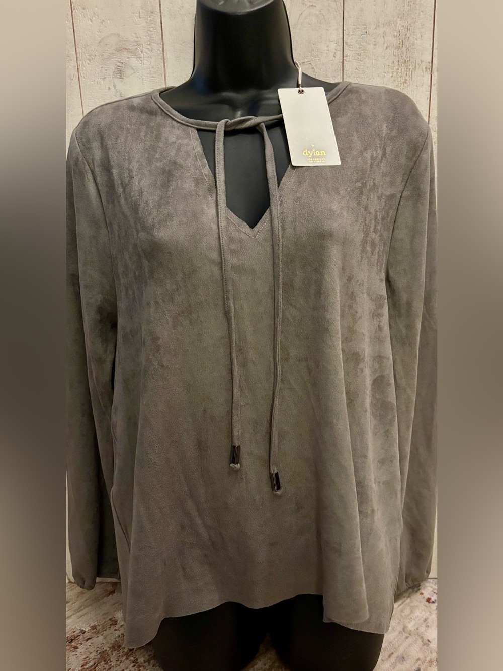 NWT! Dylan Gray Luxe Suede V-Neck Top